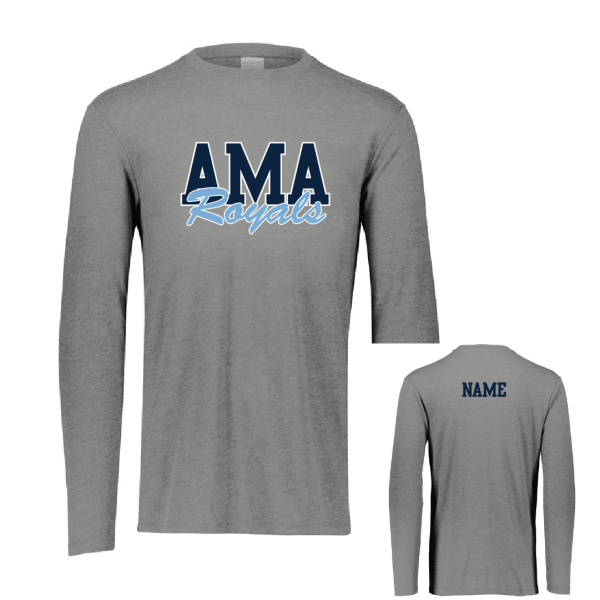 AMA BOYS & GIRLS GYM LONG SLEEVE TRIBLEND TEE
