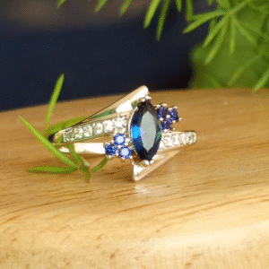 Silver Ring With Colored stone