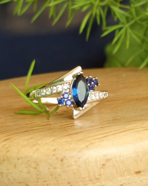 Silver Ring With Colored stone