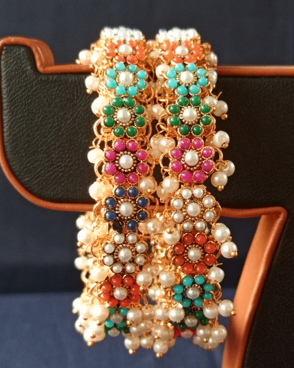 Floral Gold-Toned Bangles