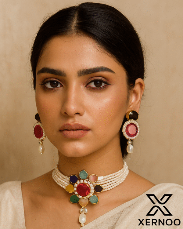 Smart Multi Color Choker Necklace
