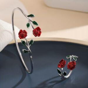 Rosé Bloom Bracelet & Ring Set
