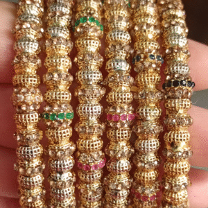 Multi Colour Golden Bangles