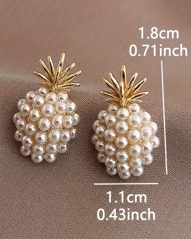 Pineapple Pearl Earrings - Image 4