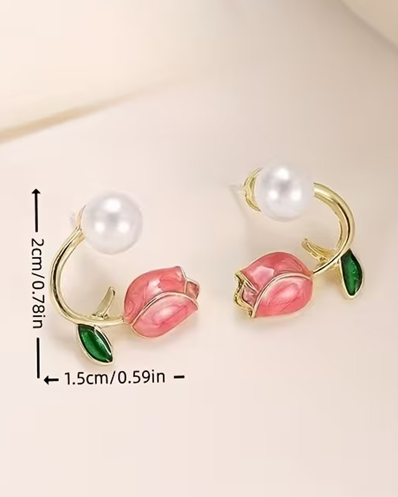 Bloom Pearl Earrings - Image 5