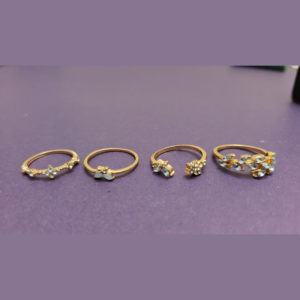 Golden Garden Ring Set