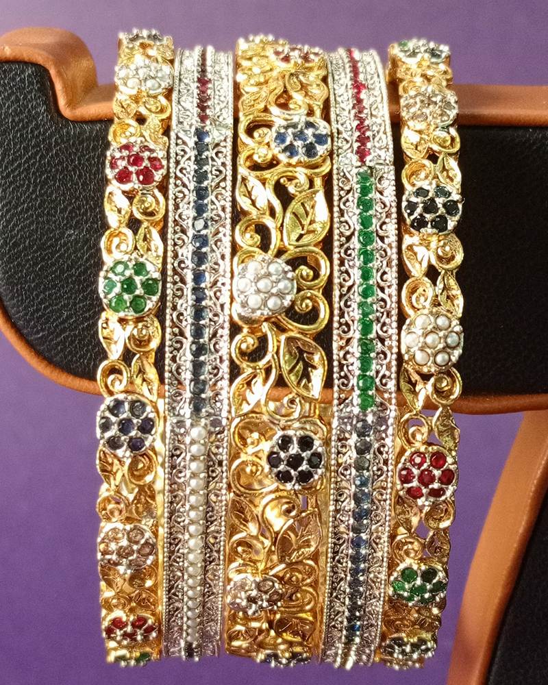 The Heritage Jewel Bangle Stack - Image 6