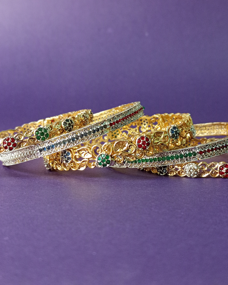 The Heritage Jewel Bangle Stack - Image 5