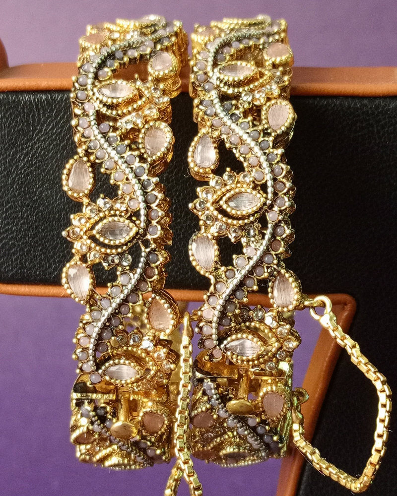 The Rosewater Crystal Kada Pair