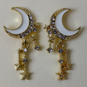 Stardust Crescent Earrings