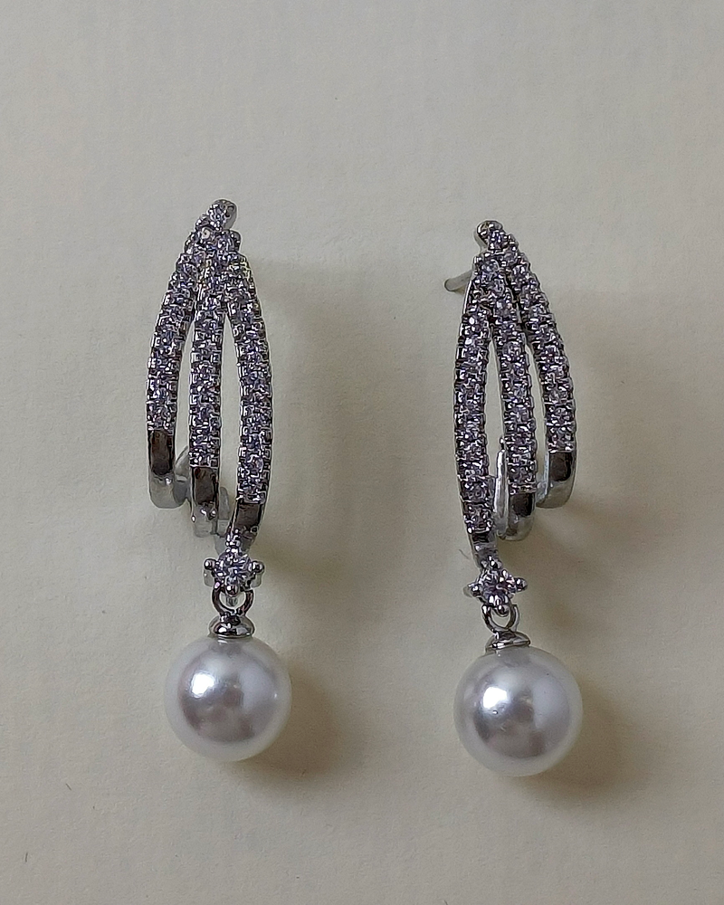 Pearl Cascade Earrings - Image 2