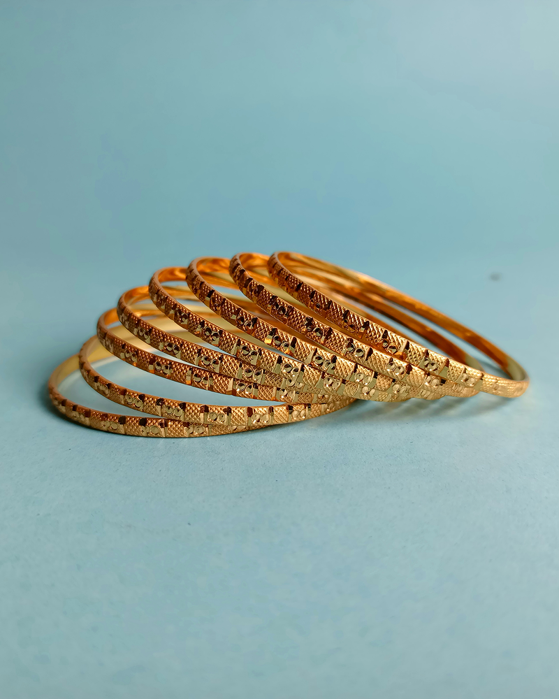 Zarqa Shine Gold Bangles - Image 2