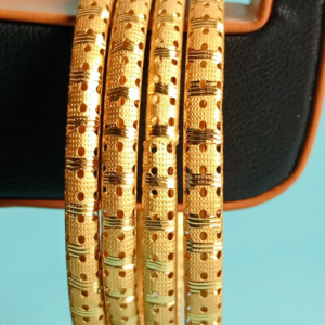 Chaar Sitare – Textured Gold Bangles