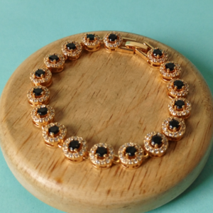 Midnight Halo Tennis Bracelet