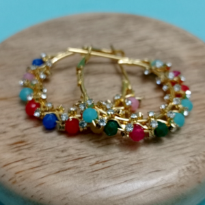 Chroma Crystal Hoop Earrings