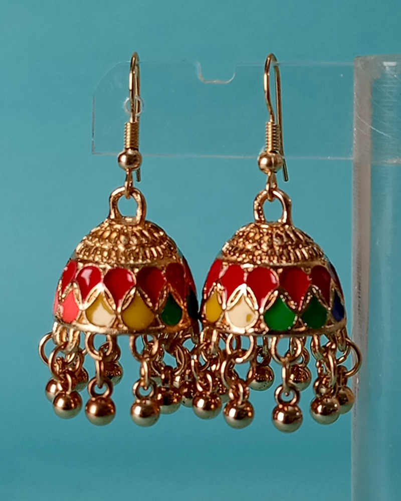 Heritage Filigree Tiered Jhumkas - Image 8