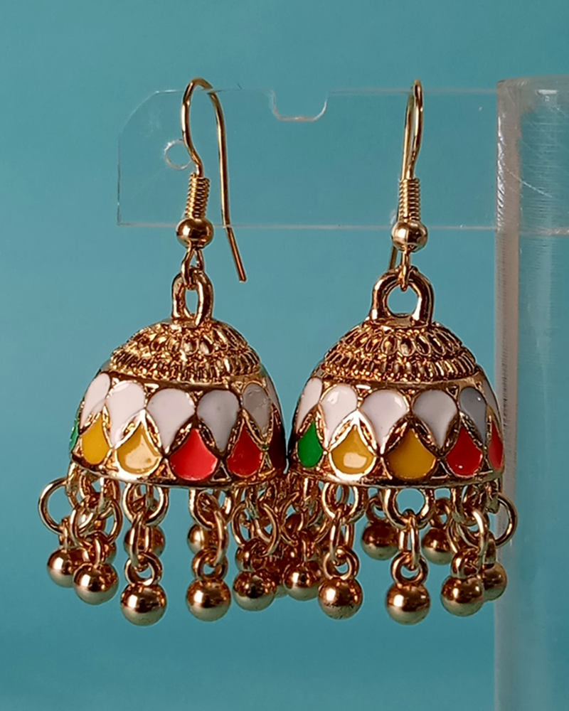Heritage Filigree Tiered Jhumkas - Image 6