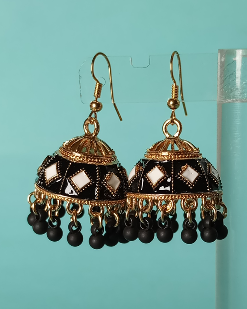 Dainty Floral Lattice Jhumkas - Image 21