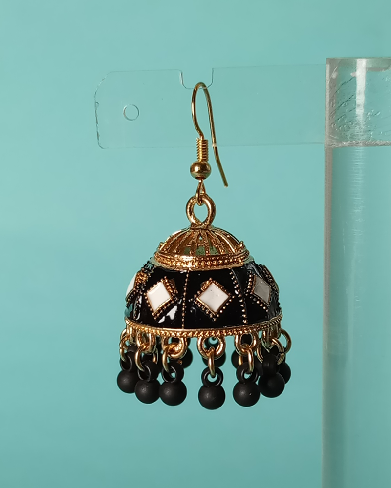 Dainty Floral Lattice Jhumkas - Image 20