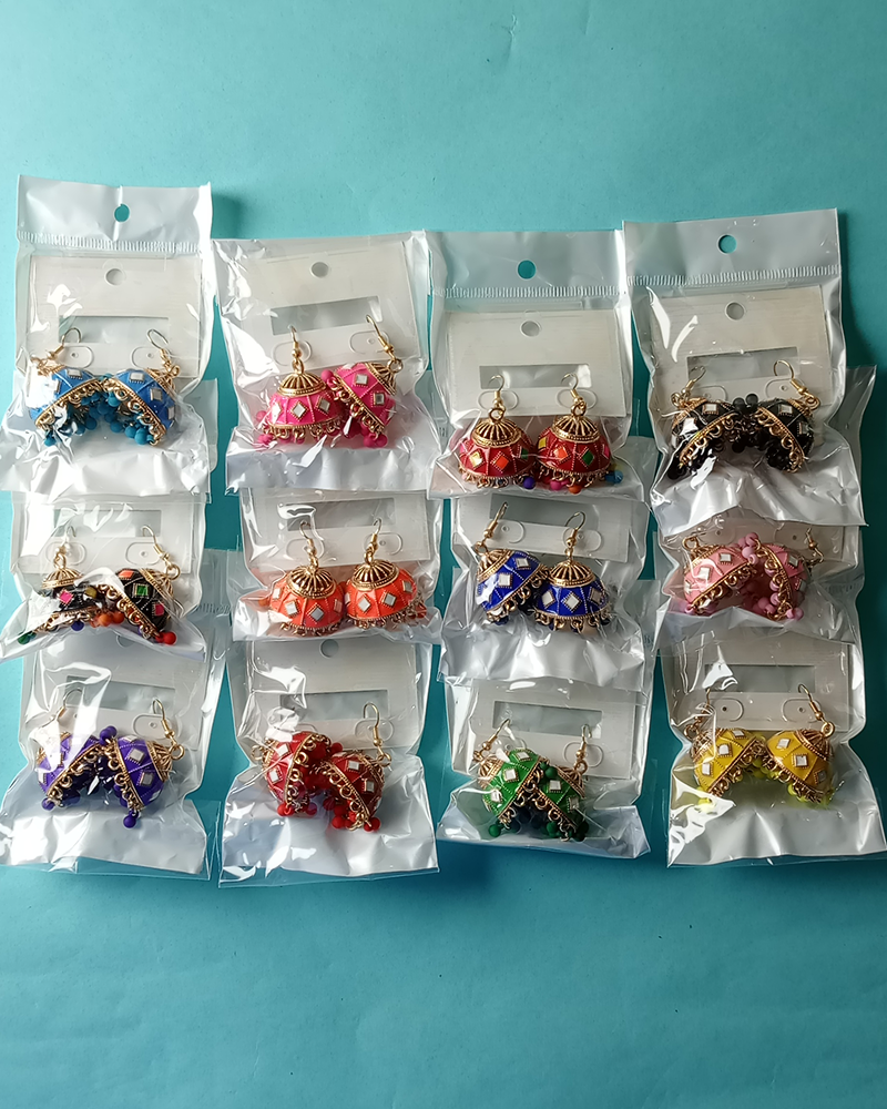 Dainty Floral Lattice Jhumkas