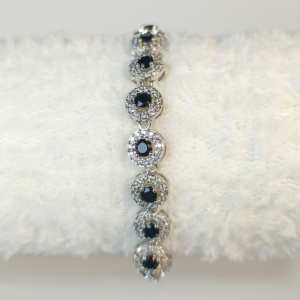 Midnight Halo Tennis Bracelet