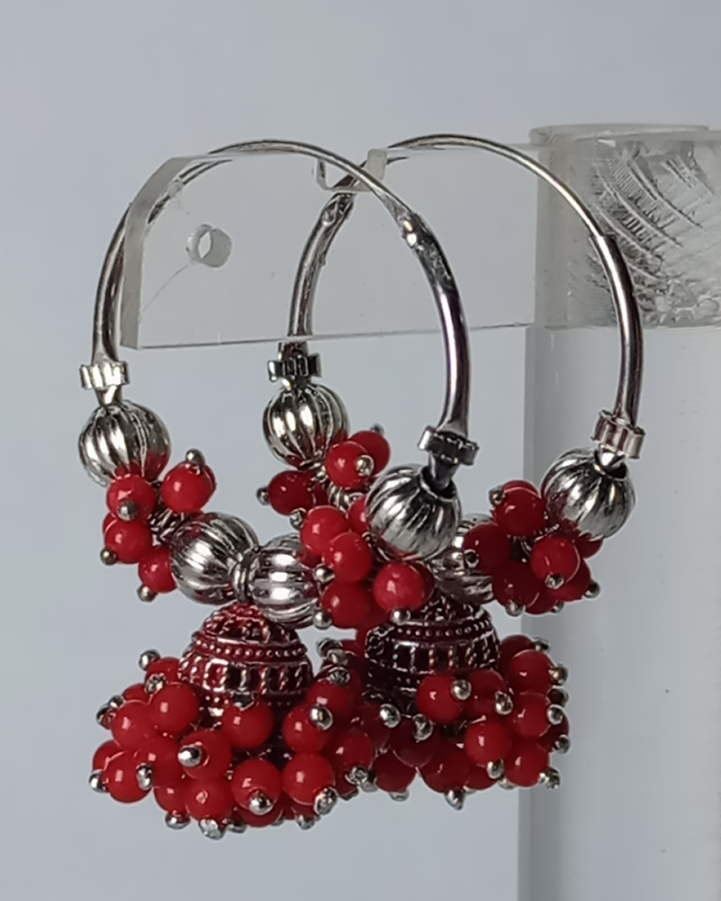 Velvet Berry Cluster Hoops - Image 7