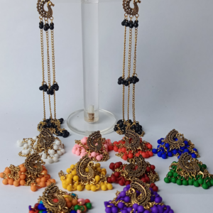 Mayur Cascade Long Tassel Earrings