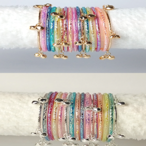 Kashmiri Ghungroo Charm Bangles – Multi Shade Glitter Bangle Set