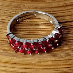 Marquise Crystal Row Adjustable Ring